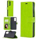 For Samsung Galaxy S20 FE Crazy Horse Texture Horizontal Flip Leather Case with Holder & Card Slots & Wallet & Photo Frame(Green) - 1