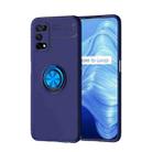 For OPPO Realme 7 Pro  Metal Ring Holder 360 Degree Rotating TPU Case(Blue+Blue) - 1