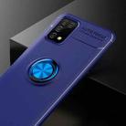 For Samsung Galaxy A02s EU Version Metal Ring Holder 360 Degree Rotating TPU Case(Blue+Blue) - 2