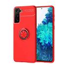 For Samsung Galaxy S21+ 5G Metal Ring Holder 360 Degree Rotating TPU Case(Red+Red) - 1
