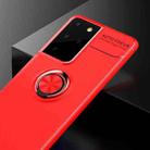 For Samsung Galaxy S21 Ultra 5G Metal Ring Holder 360 Degree Rotating TPU Case(Red+Red) - 2
