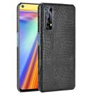 For OPPO Realme 7 / Narzo 20 Pro Shockproof Crocodile Texture PC + PU Case(Black) - 1