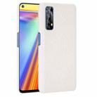 For OPPO Realme 7 / Narzo 20 Pro Shockproof Crocodile Texture PC + PU Case(White) - 1