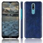 For Nokia 2.4 Shockproof Litchi Texture PC + PU Case(Blue) - 1