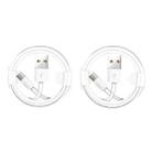 XJ-024 2 PCS USB Male to USB-C / Type-C Male Interface Charge Cable, Length: 1m - 1