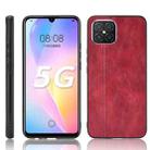 For Huawei nova 8 SE Shockproof Sewing Cow Pattern Skin PC + PU + TPU Case(Red) - 1