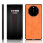 For Huawei Mate 40 RS Porsche Design Shockproof Sewing Cow Pattern Skin PC + PU + TPU Case(Orange) - 1