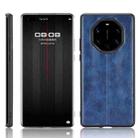 For Huawei Mate 40 RS Porsche Design Shockproof Sewing Cow Pattern Skin PC + PU + TPU Case(Blue) - 1