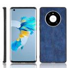 For Huawei Mate 40 Shockproof Sewing Cow Pattern Skin PC + PU + TPU Case(Blue) - 1