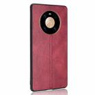 For Huawei Mate 40 Pro Shockproof Sewing Cow Pattern Skin PC + PU + TPU Case(Red) - 3