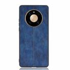 For Huawei Mate 40 Pro Shockproof Sewing Cow Pattern Skin PC + PU + TPU Case(Blue) - 2