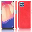 For OPPO Reno4 SE Shockproof Litchi Texture PC + PU Case(Red) - 1