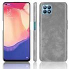 For OPPO Reno4 SE Shockproof Litchi Texture PC + PU Case(Grey) - 1