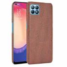 For OPPO Reno4 SE Shockproof Crocodile Texture PC + PU Case(Brown) - 1