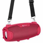 NewRixing NR3026M TWS Outdoor Portable K-song Bluetooth Speaker with Shoulder Strap & Microphone, Support TF Card / FM(Red) - 1