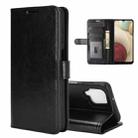 For Samsung Galaxy A12 R64 Texture Single Horizontal Flip Protective Case with Holder & Card Slots & Wallet& Photo Frame(Black) - 1