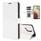 For Samsung Galaxy A12 R64 Texture Single Horizontal Flip Protective Case with Holder & Card Slots & Wallet& Photo Frame(White) - 1