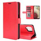 For Samsung Galaxy A12 R64 Texture Single Horizontal Flip Protective Case with Holder & Card Slots & Wallet& Photo Frame(Red) - 1