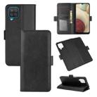 For Samsung Galaxy A12 Dual-side Magnetic Buckle Horizontal Flip Leather Case with Holder & Card Slots & Wallet(Black) - 1