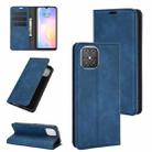 For Huawei nova 8 SE Retro-skin Business Magnetic Suction Leather Case with Holder & Card Slots & Wallet(Dark Blue) - 1