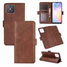 For Huawei nova 8 SE Dual-side Magnetic Buckle Horizontal Flip Leather Case with Holder & Card Slots & Wallet(Brown) - 1