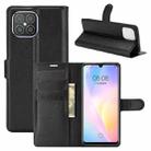 For Huawei nova 8 SE Litchi Texture Horizontal Flip Protective Case with Holder & Card Slots & Wallet(Black) - 1