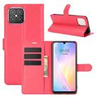 For Huawei nova 8 SE Litchi Texture Horizontal Flip Protective Case with Holder & Card Slots & Wallet(Red) - 1
