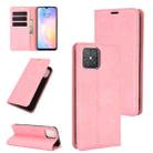 For Huawei nova 8 SE Retro-skin Business Magnetic Suction Leather Case with Holder & Card Slots & Wallet(Pink) - 1