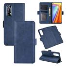 For OPPO Realme 7 Dual-side Magnetic Buckle Horizontal Flip Leather Case with Holder & Card Slots & Wallet(Dark Blue) - 1