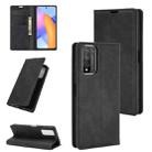 For Huawei Honor 10X Lite Retro-skin Business Magnetic Suction Leather Case with Holder & Card Slots & Wallet(Black) - 1