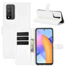 For Huawei Honor 10X Lite Litchi Texture Horizontal Flip Protective Case with Holder & Card Slots & Wallet(White) - 1