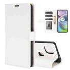 For Motorola Moto G 5G R64 Texture Single Horizontal Flip Protective Case with Holder & Card Slots & Wallet& Photo Frame(White) - 1