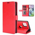 For Motorola Moto G 5G R64 Texture Single Horizontal Flip Protective Case with Holder & Card Slots & Wallet& Photo Frame(Red) - 1