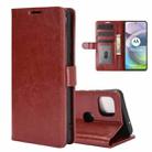 For Motorola Moto G 5G R64 Texture Single Horizontal Flip Protective Case with Holder & Card Slots & Wallet& Photo Frame(Brown) - 1