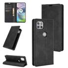 For Motorola Moto G 5G Retro-skin Business Magnetic Suction Leather Case with Holder & Card Slots & Wallet(Black) - 1