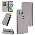 For Motorola Moto G 5G Retro-skin Business Magnetic Suction Leather Case with Holder & Card Slots & Wallet(Grey) - 1