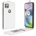 For Motorola Moto G 5G R64 Texture Single Vertical Flip Leather Protective Case with Card Slots & Photo Frame(White) - 1