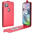 For Motorola Moto G 5G R64 Texture Single Vertical Flip Leather Protective Case with Card Slots & Photo Frame(Red) - 1