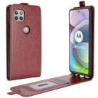 For Motorola Moto G 5G R64 Texture Single Vertical Flip Leather Protective Case with Card Slots & Photo Frame(Brown) - 1