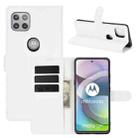 For Motorola Moto G 5G Litchi Texture Horizontal Flip Protective Case with Holder & Card Slots & Wallet(White) - 1