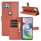 For Motorola Moto G 5G Litchi Texture Horizontal Flip Protective Case with Holder & Card Slots & Wallet(Brown) - 1