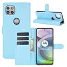 For Motorola Moto G 5G Litchi Texture Horizontal Flip Protective Case with Holder & Card Slots & Wallet(Blue) - 1