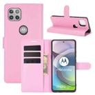 For Motorola Moto G 5G Litchi Texture Horizontal Flip Protective Case with Holder & Card Slots & Wallet(Pink) - 1