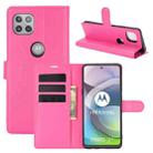 For Motorola Moto G 5G Litchi Texture Horizontal Flip Protective Case with Holder & Card Slots & Wallet(Rose red) - 1