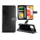 For Samsung Galaxy A42 5G Crazy Horse Texture Leather Horizontal Flip Protective Case with Holder & Card Slots & Wallet & Photo Frame(Black) - 1