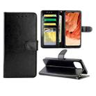 For OPPO F17 / A73 (2020) 4G Crazy Horse Texture Leather Horizontal Flip Protective Case with Holder & Card Slots & Wallet & Photo Frame(Black) - 1