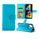 For Google Pixel 4a 5G Crazy Horse Texture Leather Horizontal Flip Protective Case with Holder & Card Slots & Wallet & Photo Frame(Baby Blue) - 1