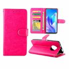 For Huawei Enjoy 20 Plus 5G Crazy Horse Texture Leather Horizontal Flip Protective Case with Holder & Card Slots & Wallet & Photo Frame(Rose Red) - 1