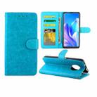 For Huawei Enjoy 20 Plus 5G Crazy Horse Texture Leather Horizontal Flip Protective Case with Holder & Card Slots & Wallet & Photo Frame(Baby Blue) - 1