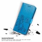 For LG K52 Four-leaf Clasp Embossed Buckle Mobile Phone Protection Leather Case with Lanyard & Card Slot & Wallet & Bracket Function(Blue) - 8